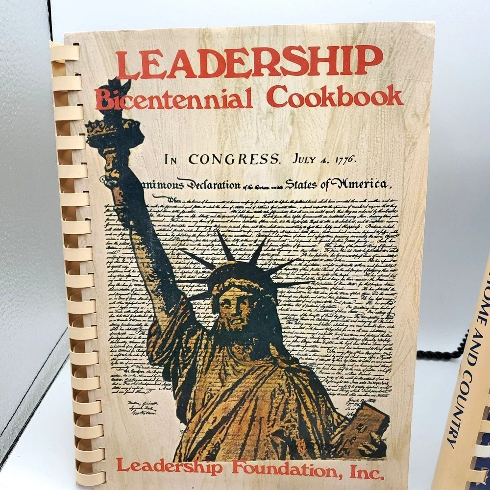 VTG Bicentennial Community Cookbooks Lot‎ of 4 USA Recipes Patriot New NOS